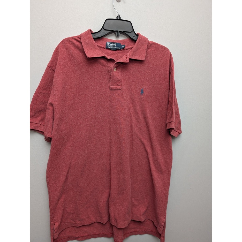 C9 Polo Ralph Lauren XL Polo Shirt Mens Large Pink Short Sleeve Blue Pony